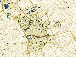 Abstract city map of Murcia, Spain