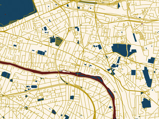 Urban map background of Champigny-sur-Marne, France