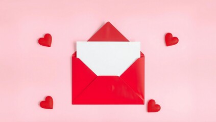 Red envelope with love letter