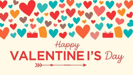 Celebrate valentine's day with colorful hearts