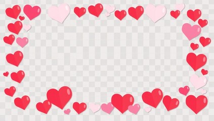 Heart-shaped frame border
