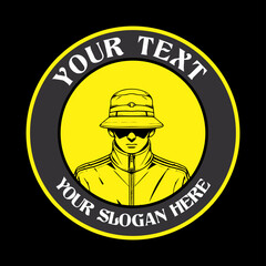 ultras logo football sticker vector illustration design