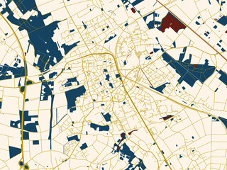 Urban map background of Viersen, Germany