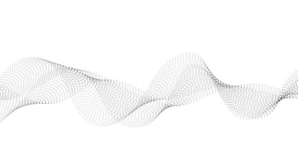 Abstract wave line pattern background black curved lines on white minimal design