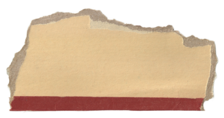 Layered Beige Paper Fragment With Red Painted Band
