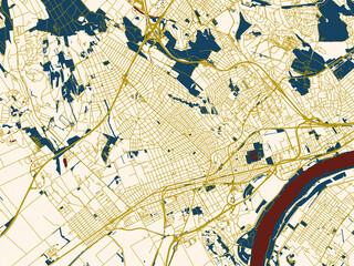 Urban map background of Erd, Hungary