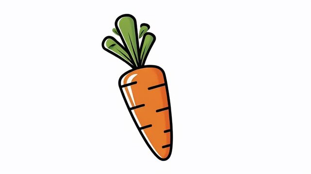 Animated Carrot Food Vegetable Garden Healthy Eating