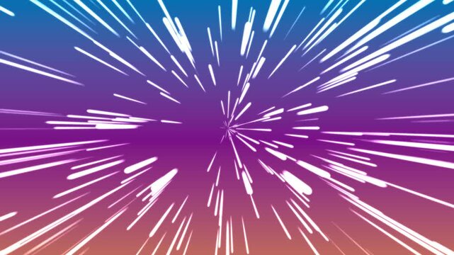 空, イラスト, 星, 風景, 集中線、漫画、効果線