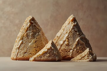 Dessert cream silhouette background