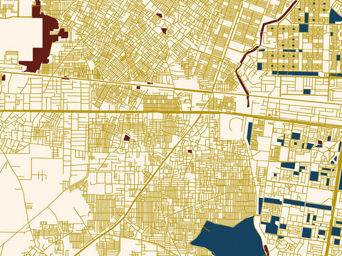 Graphic city map artwork of Nangloi Jat, India