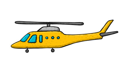 helicopter cartoon illustration © DENI ARIS SUSANTO