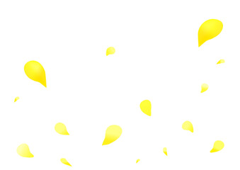 黄色の花びらが舞う背景フレーム