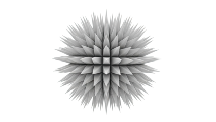 Abstract 3D Geometric Form with Sharp Spikes