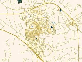 Fototapeta premium Abstract city map of Bagheria, Italy