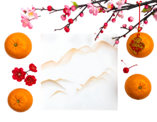 The Chinese new year background isolated on transparent png