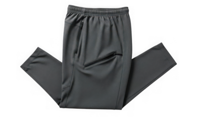 Gray athletic pants with side pocket