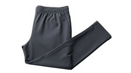 Grey athletic leggings isolated on transparent background