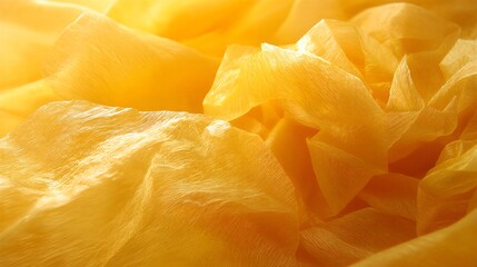 Golden biodegradable bioplastic material texture closeup sustainable eco-friendly organic plant based polymer fabric background