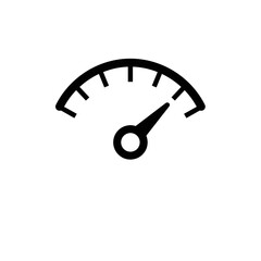 Speedometer or Gauge Line Icon. Performance Meter Symbol for Dashboard UI Design, Measurement, Progress, and Efficiency