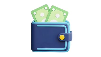 3D Wallet with Cash