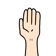 Obraz premium hand human icon, line style