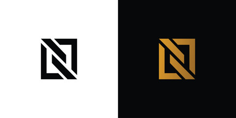 Strong and modern letter GD initials logo design