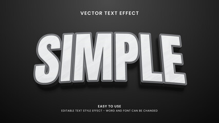 simple editable text effect 3d vector