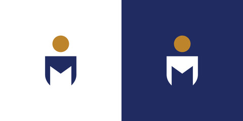 Strong and unique letter IM initials logo design