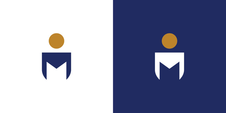 Strong and unique letter IM initials logo design