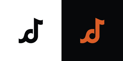 The S music logo design is unique and modern