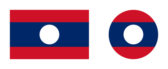 Vector illustration of laos flag
