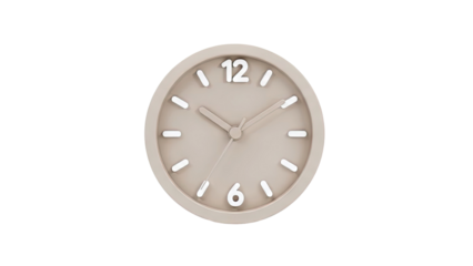 Minimalist Beige Wall Clock