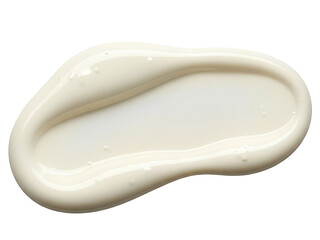 Soft white chocolate melted spot isolated on transparent background realistic indulgence for sweet branding