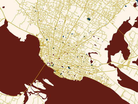 Urban map background of Jaffna, Sri Lanka
