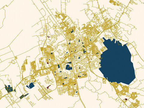 MAL, Kluang &ndash; minimalist flat city map