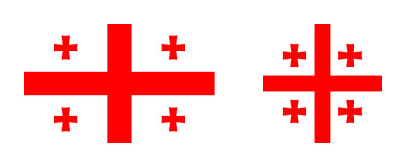 Vector illustration of georgia flag