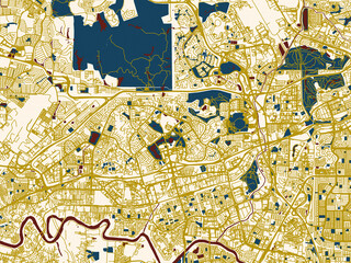 Obraz premium Urban map background of MAL Shah, Alam