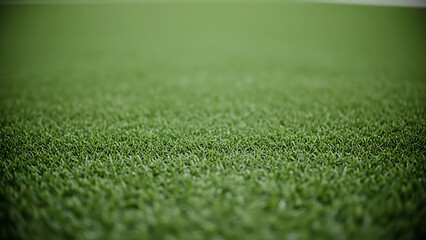 Close-up of vibrant green artificial turf, perfect for sports and landscaping applications.