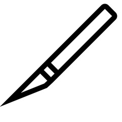 A black pencil viewed from a slight angle on a white background