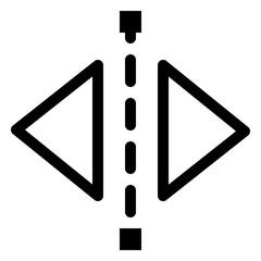 A black arrow illustration pointing in opposite directions on a white background graphic