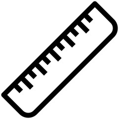A black and white illustration of a ruler on a plain white background viewed from above