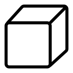 A 3D cube illustration viewed from a slightly tilted angle