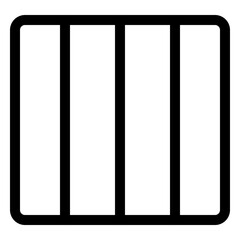 A close-up view of a simple black-framed window with four panes against a white background