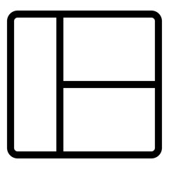 A minimalist composition featuring a simple square divided into sections