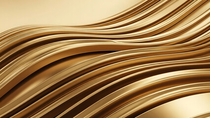 Abstract golden wave background with smooth lines and elegant curves.