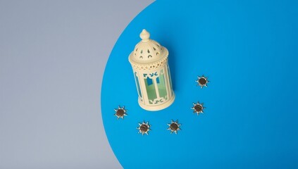 Decorative lantern with star shaped ornaments