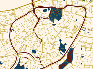 Decorative City Map Poster Breda