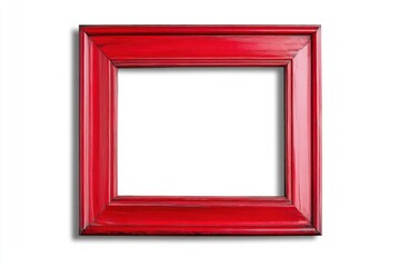 Rectangle vintage picture framed mockup red decorative letterbox.