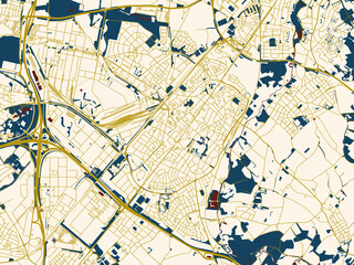 Graphic city map artwork of Geleen, Netherlands
