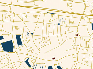 Decorative City Map Poster Tilburg